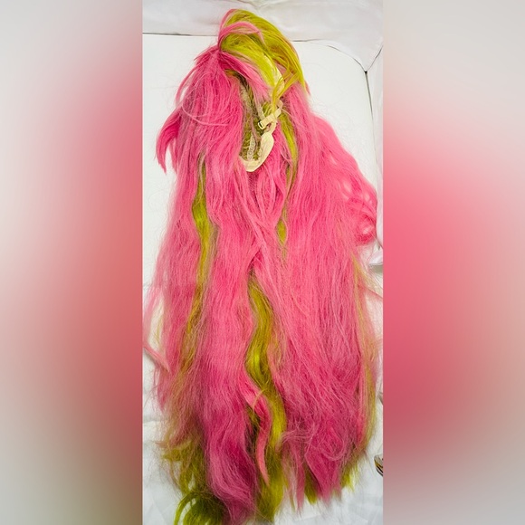 Pink and Green Sythetic Wig - Picture 5 of 5
